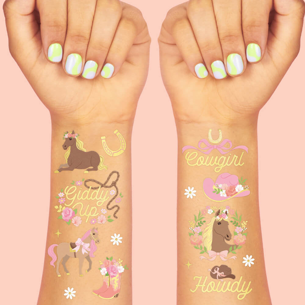 Horse Girl Tattoos - 52 temporary tattoos