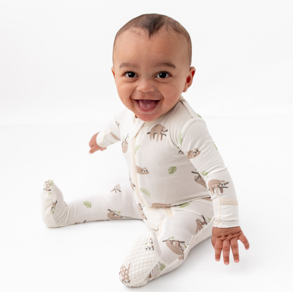 Sloth Zippered Footie - HoneyBug