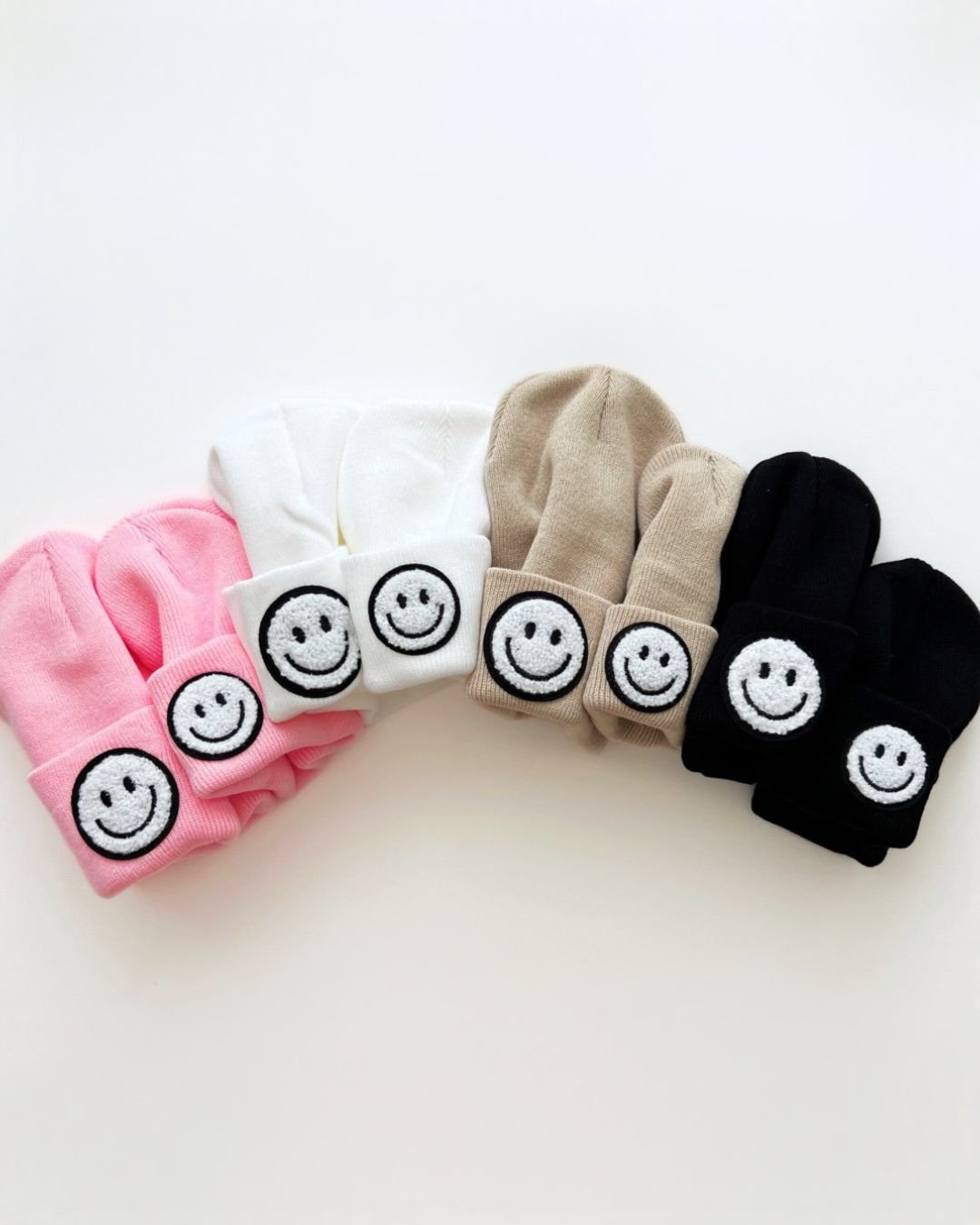 Smiley Beanie | Beige - HoneyBug