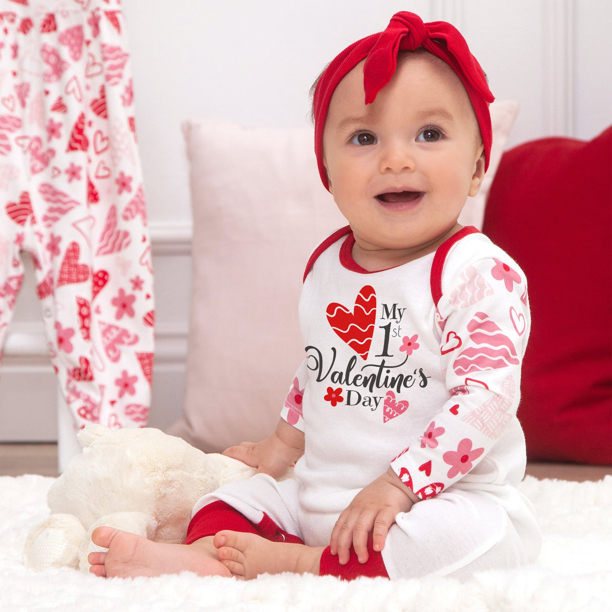 My 1st Valentine's Day Bamboo Romper