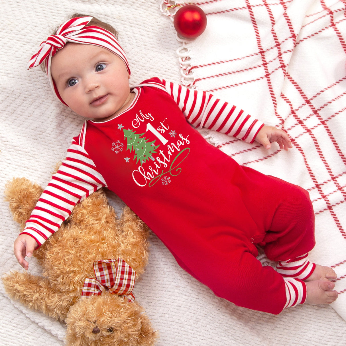 My 1st Christmas Romper - HoneyBug