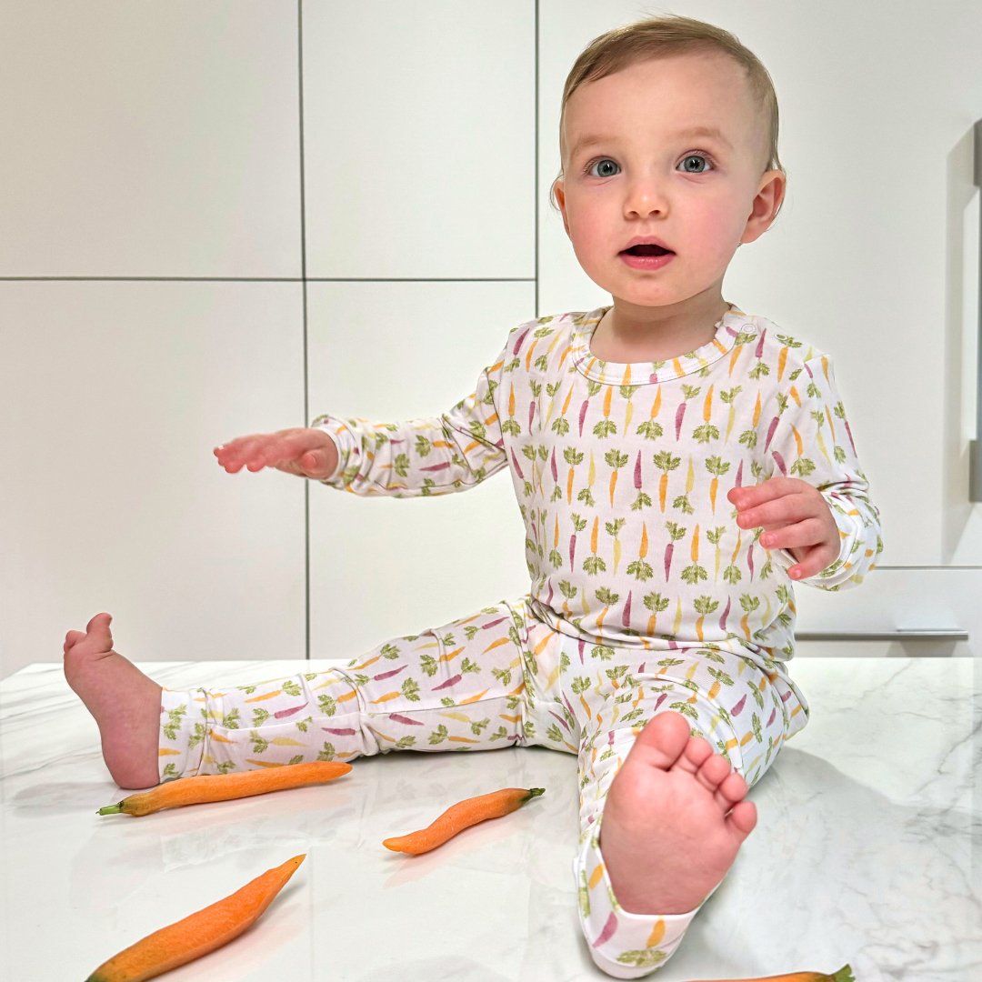 Toddler Pajama Set - Colorful Carrots - HoneyBug