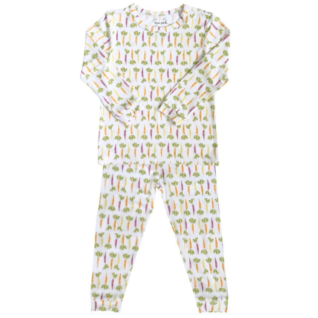 Toddler Pajama Set - Colorful Carrots - HoneyBug