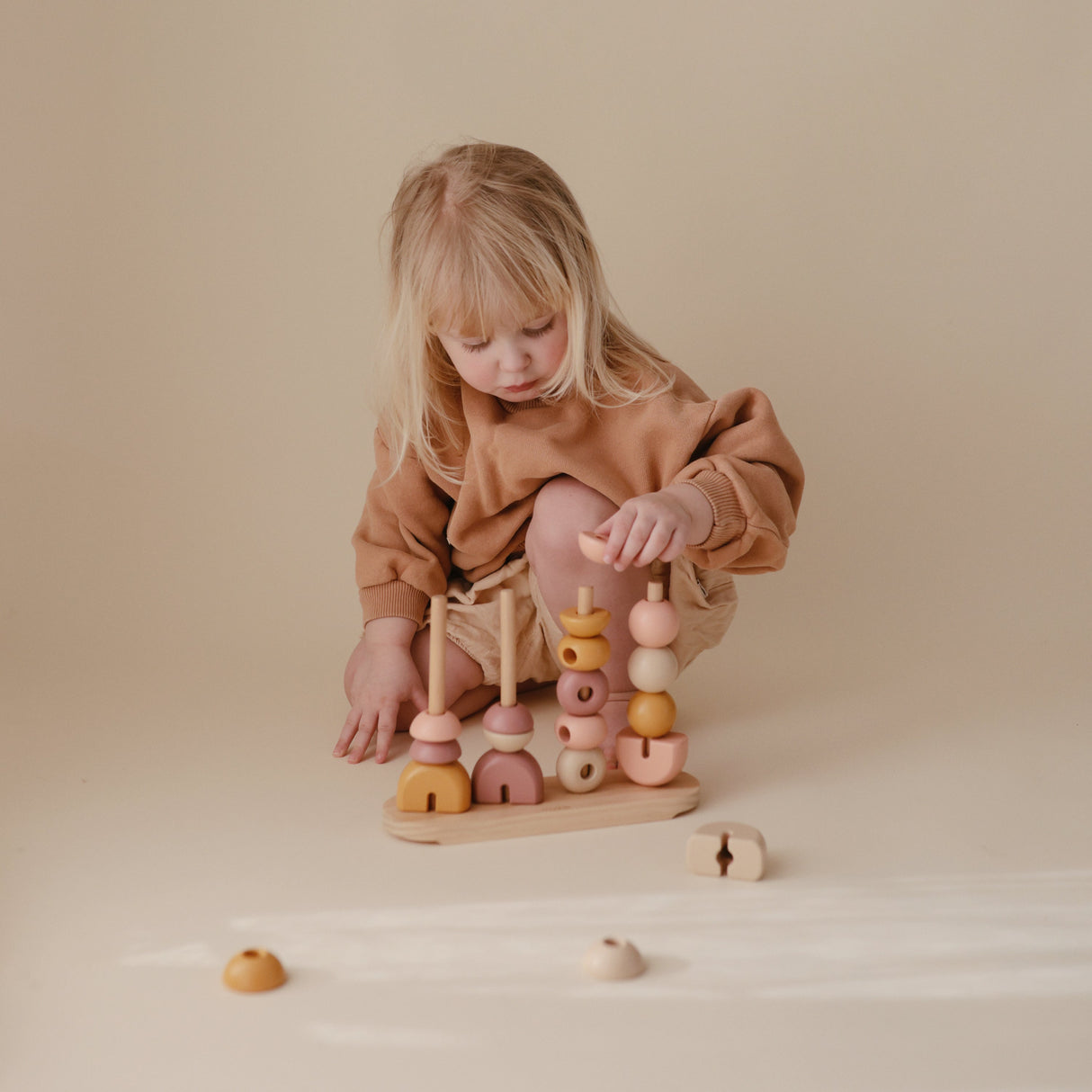 Wooden Multi Shape Stacker - Sunrise - HoneyBug