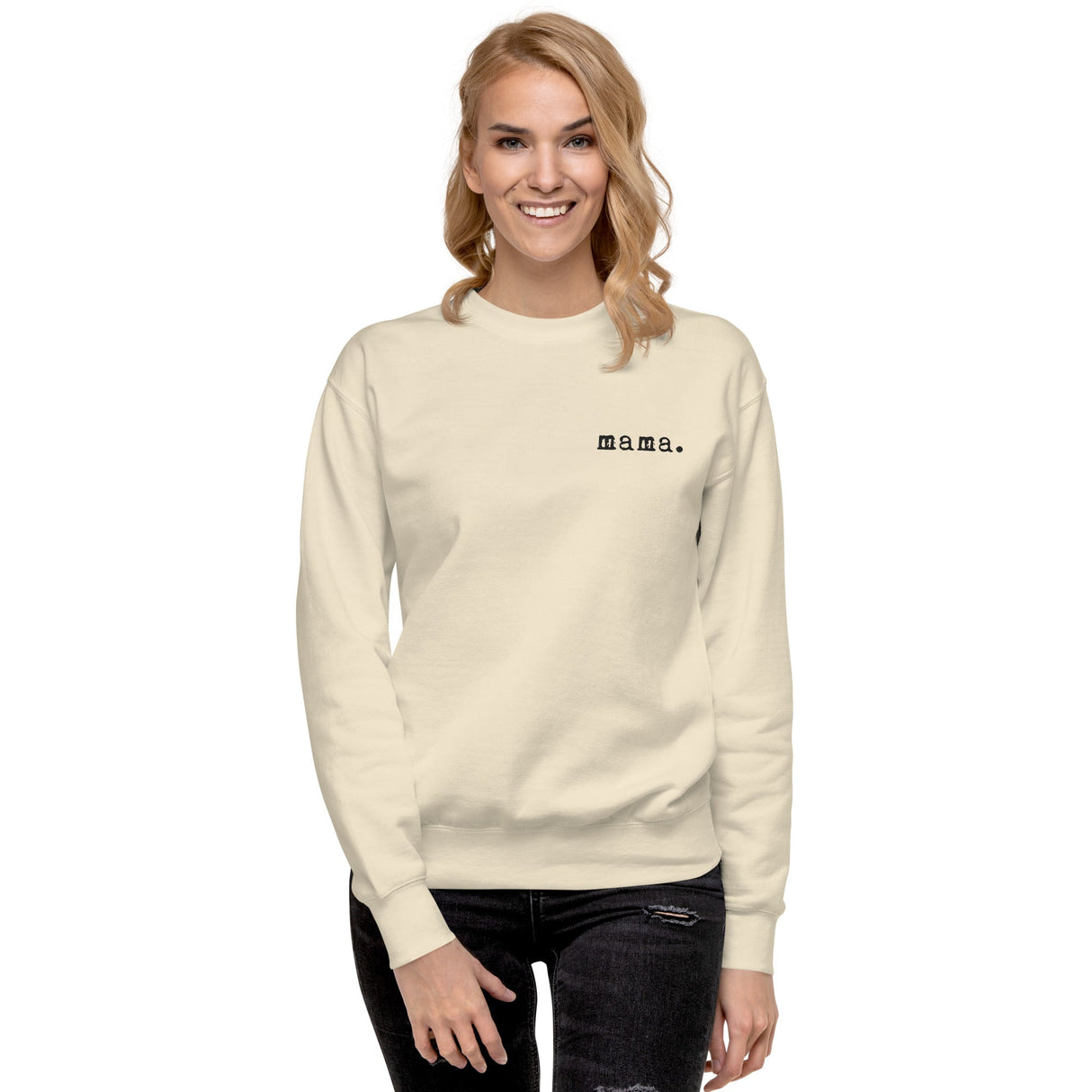 Mama. Embroidered | Premium Adult Sweatshirt - HoneyBug