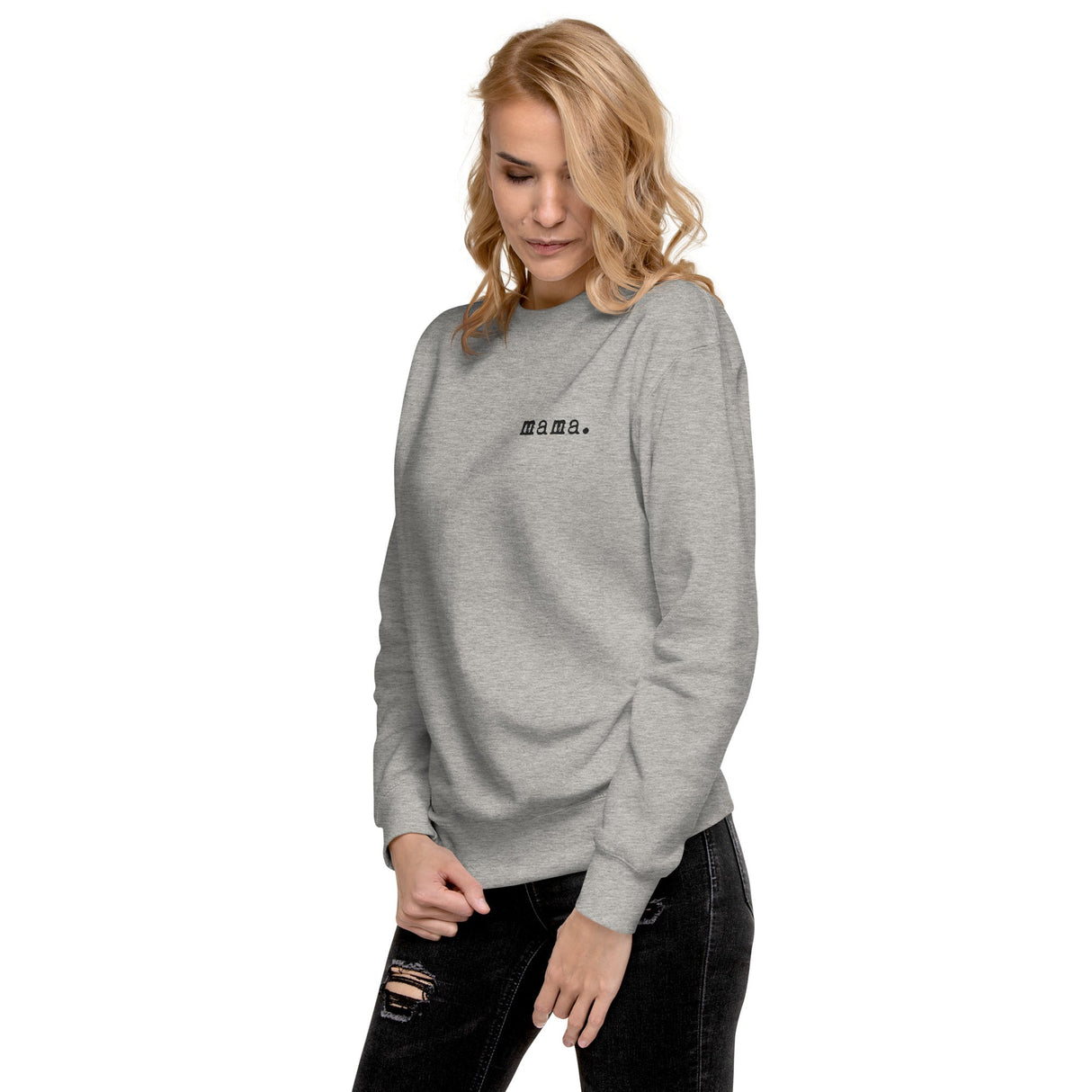 Mama. Embroidered | Premium Adult Sweatshirt - HoneyBug