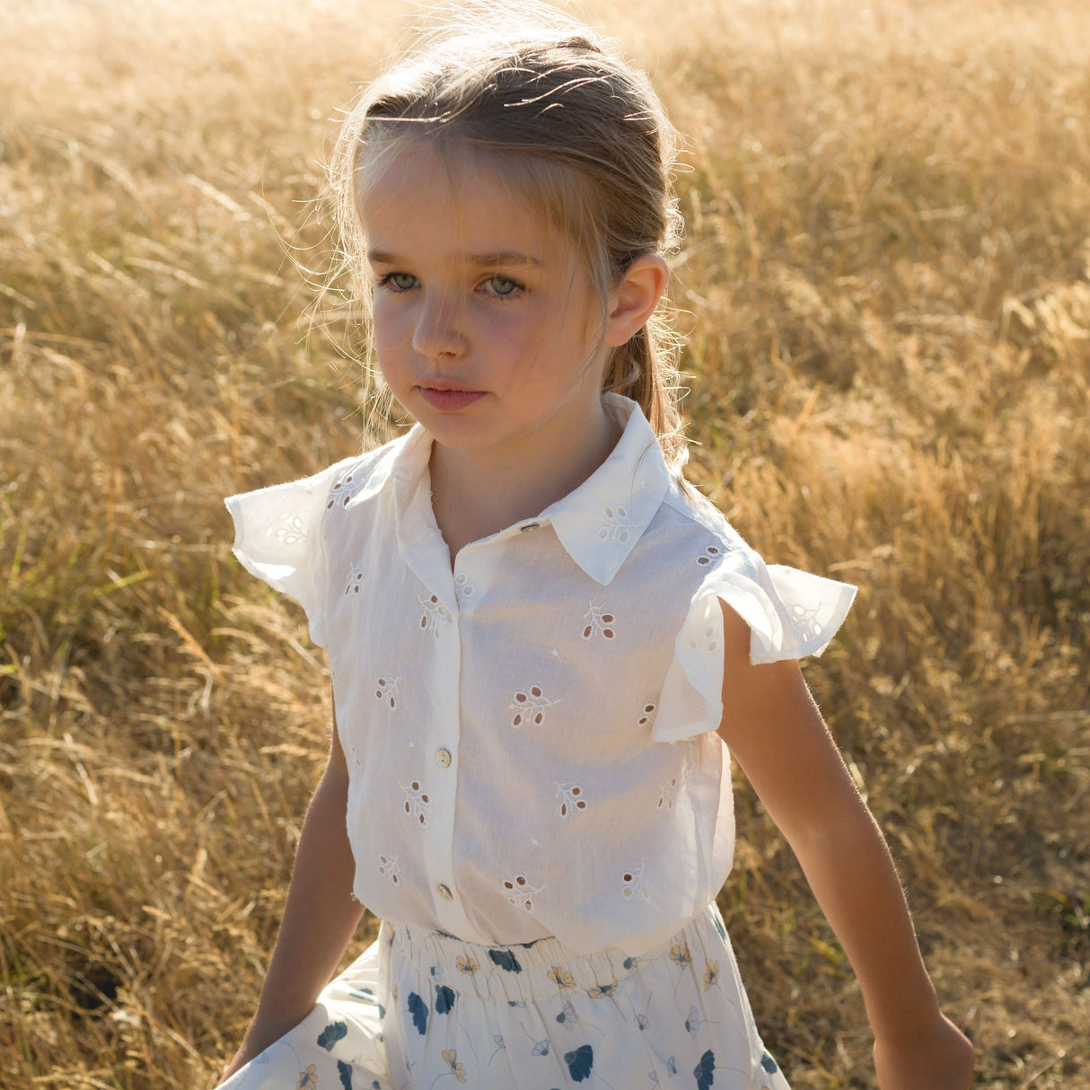 Lola Top | Offwhite Eyelet - HoneyBug