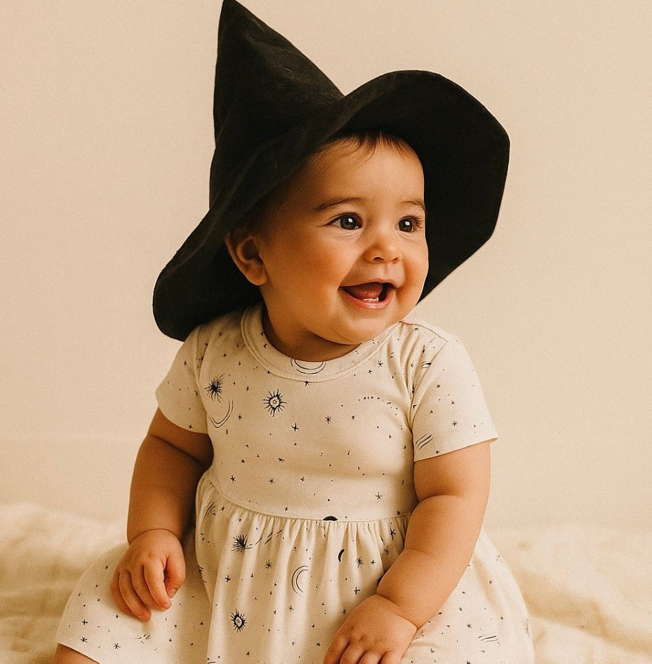 short sleeve twirl dress | celestial - HoneyBug