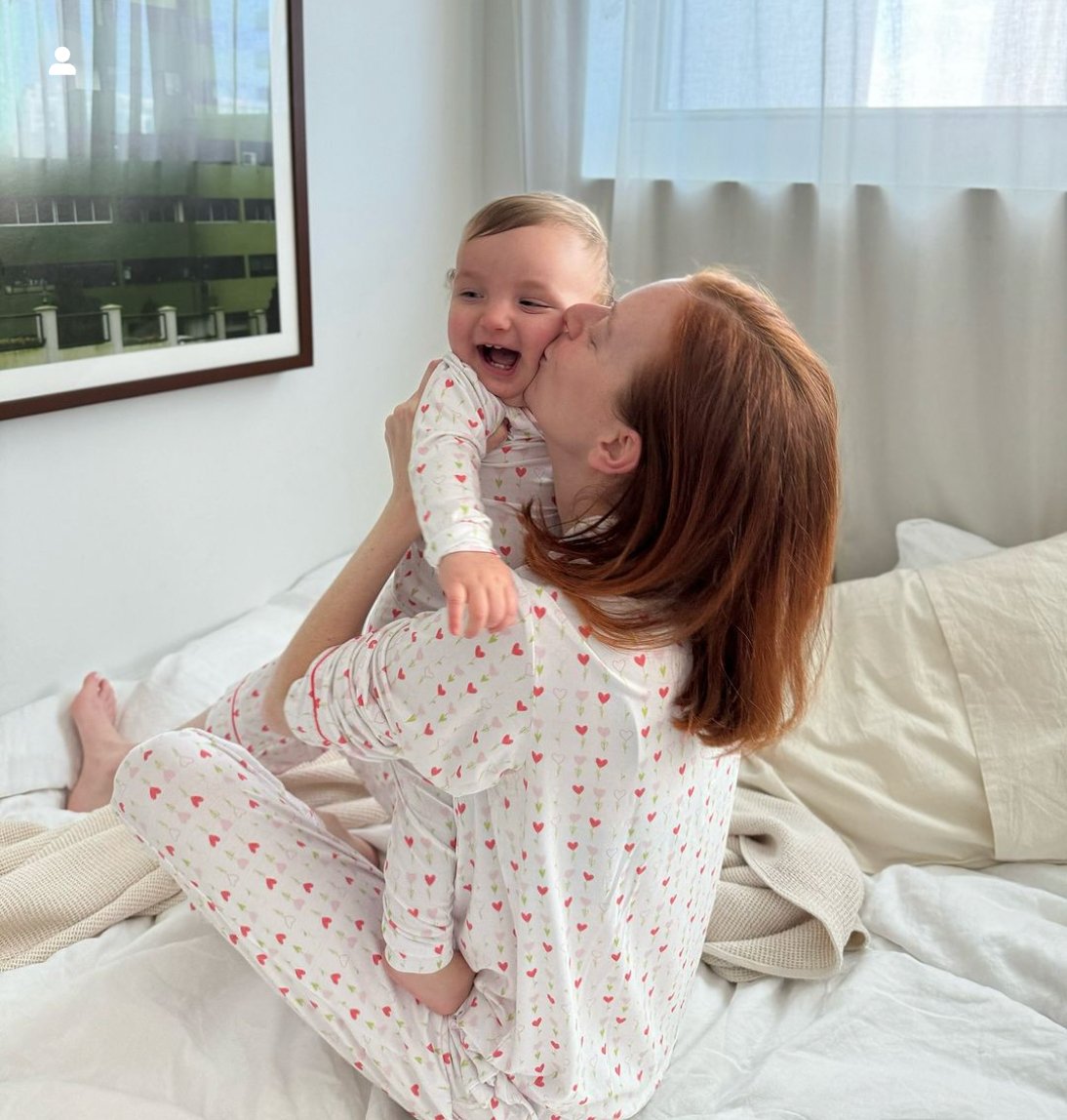 Women's Long Sleeve Pajama Set in Growing Love - HoneyBug