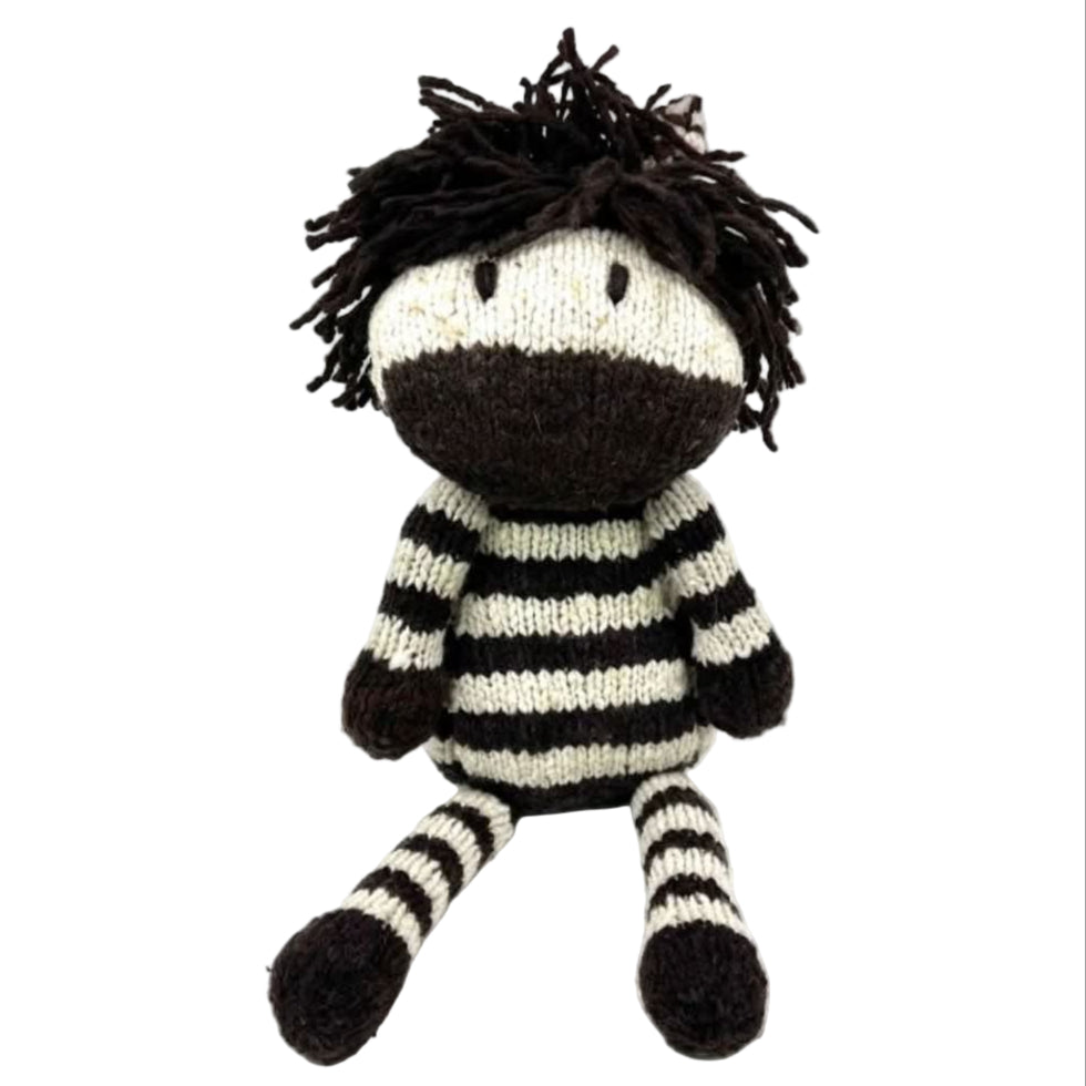 Wool Knit Buddy | Zachary the Zebra - HoneyBug