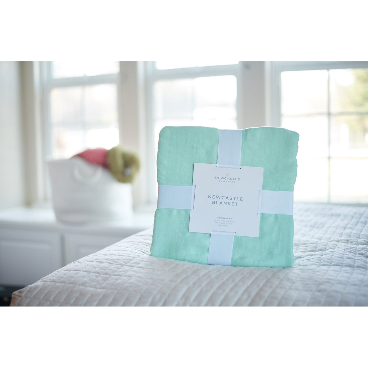 Seafoam Green Oversized Queen Bamboo Bed Blanket - HoneyBug