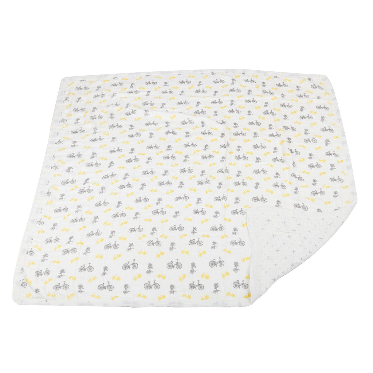 Vintage Bicycle and Northern Star Bamboo Muslin Newcastle Blanket - HoneyBug