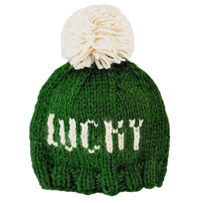 Lucky Hand Knit Beanie Hat - HoneyBug