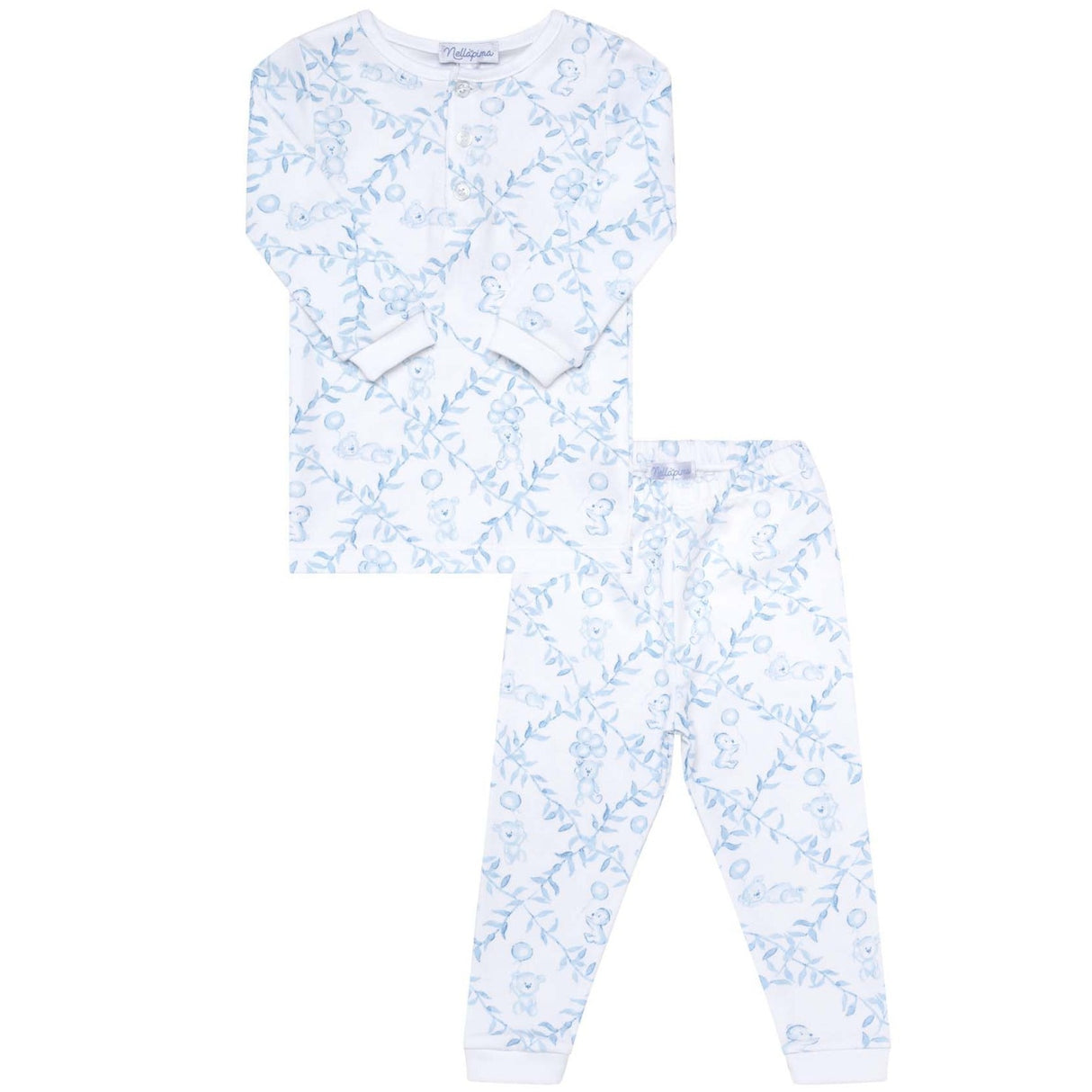 Blue Bears Trellace Pajamas - HoneyBug