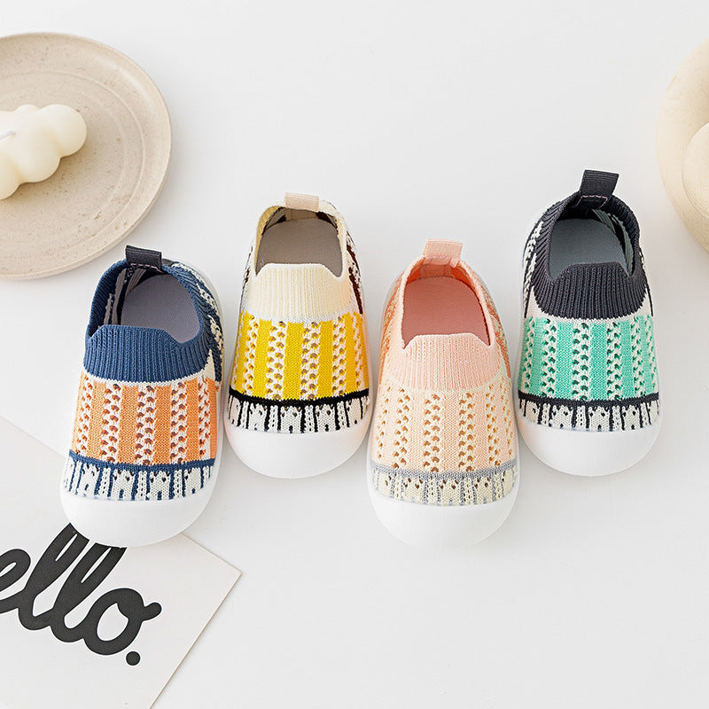 Baby First Walkers - Green Strips - HoneyBug