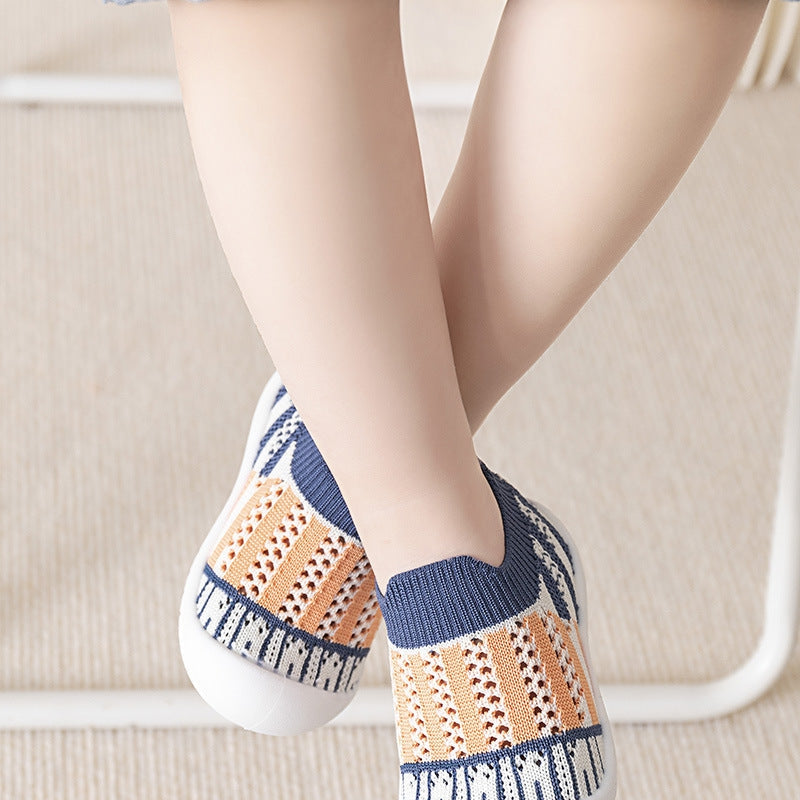 Baby First Walkers - Blue Strips - HoneyBug