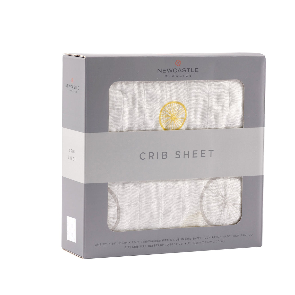 Vintage Wheel Bamboo Muslin Crib Sheet - HoneyBug