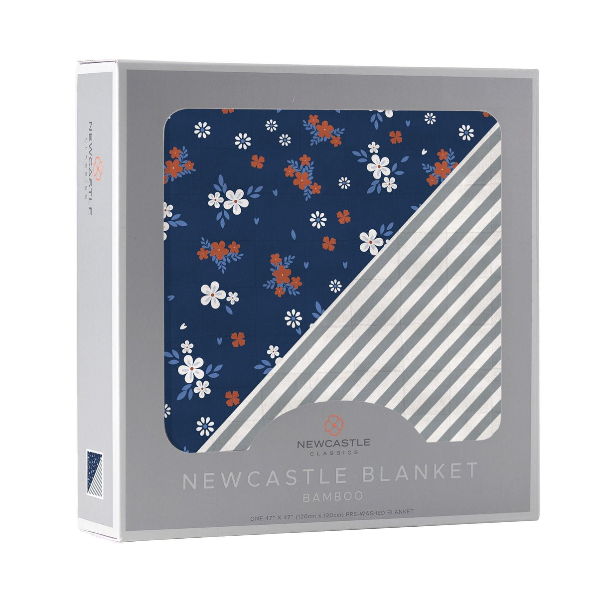 Serenity and Finley Stripe Bamboo Muslin Newcastle Blanket - HoneyBug