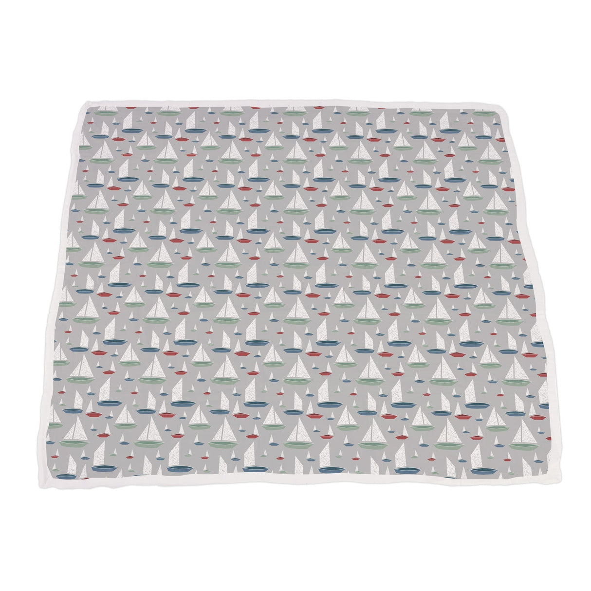Blue Shadow Whales and Marina Sailboats Bamboo Newcastle Blanket - HoneyBug