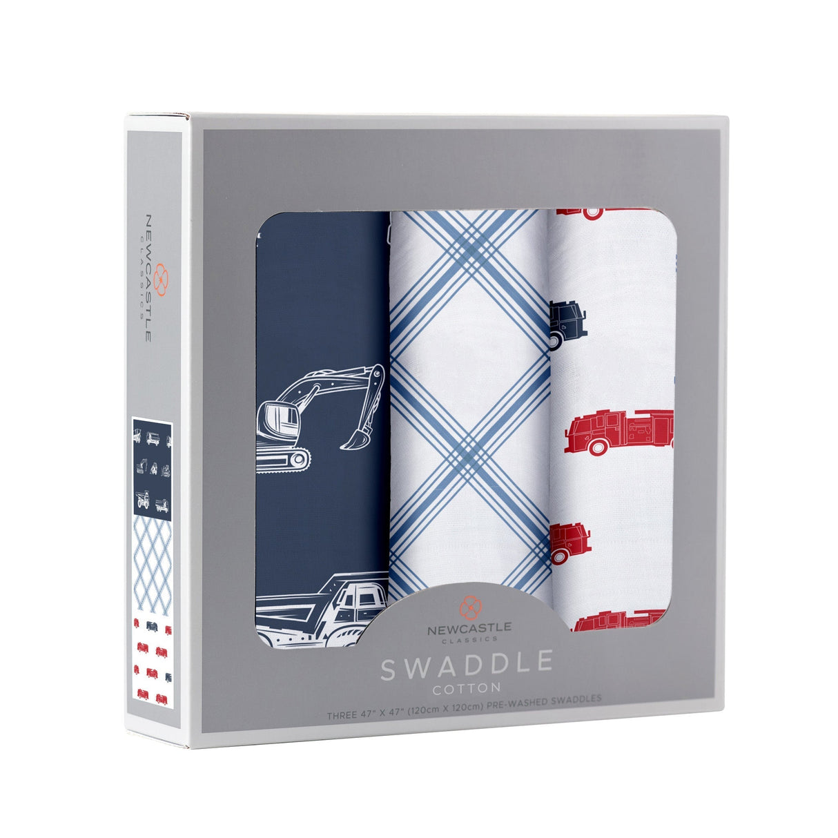 Things That Go Swaddle 3 Pack - HoneyBug