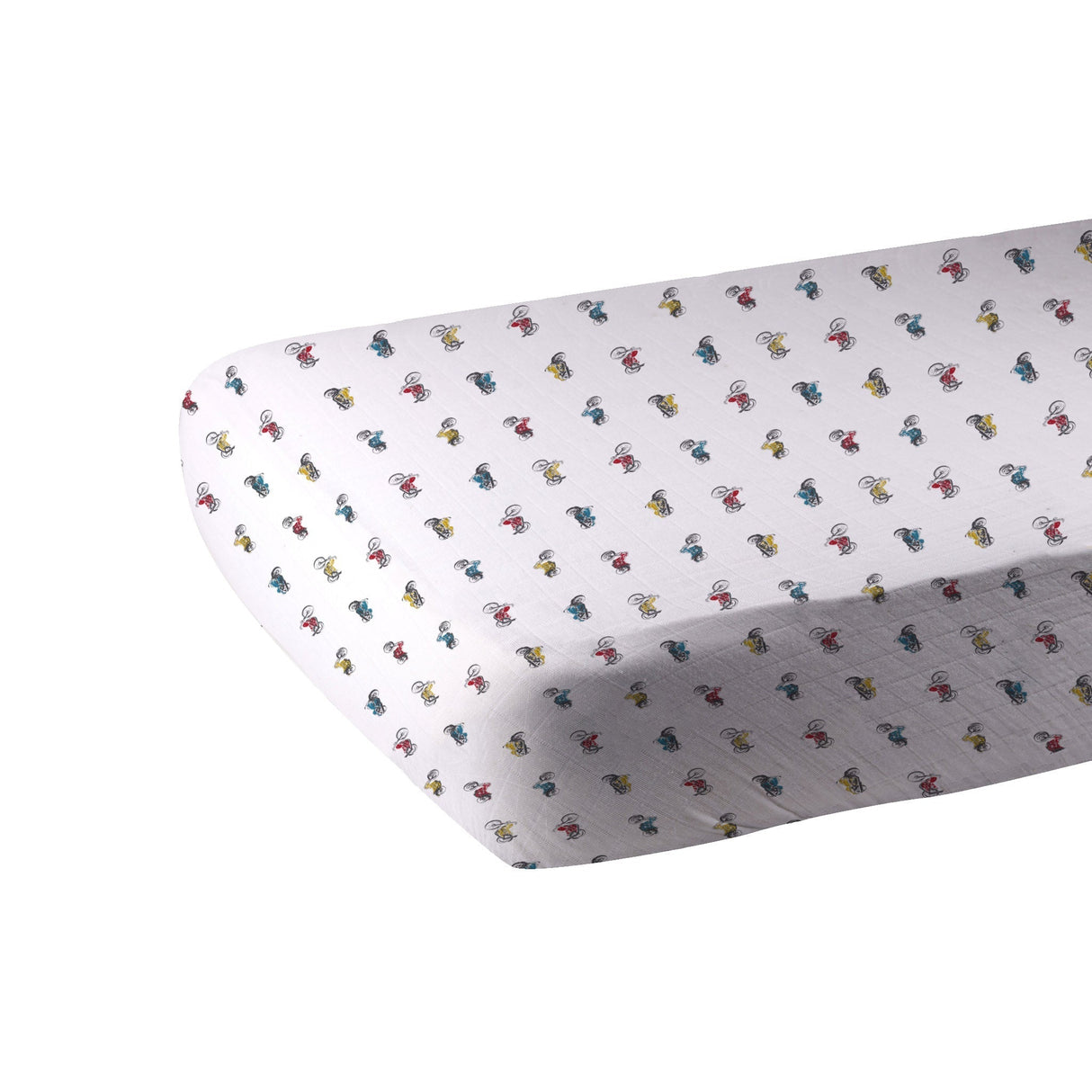 Vintage Motorcycles Bamboo Muslin Crib Sheet - HoneyBug
