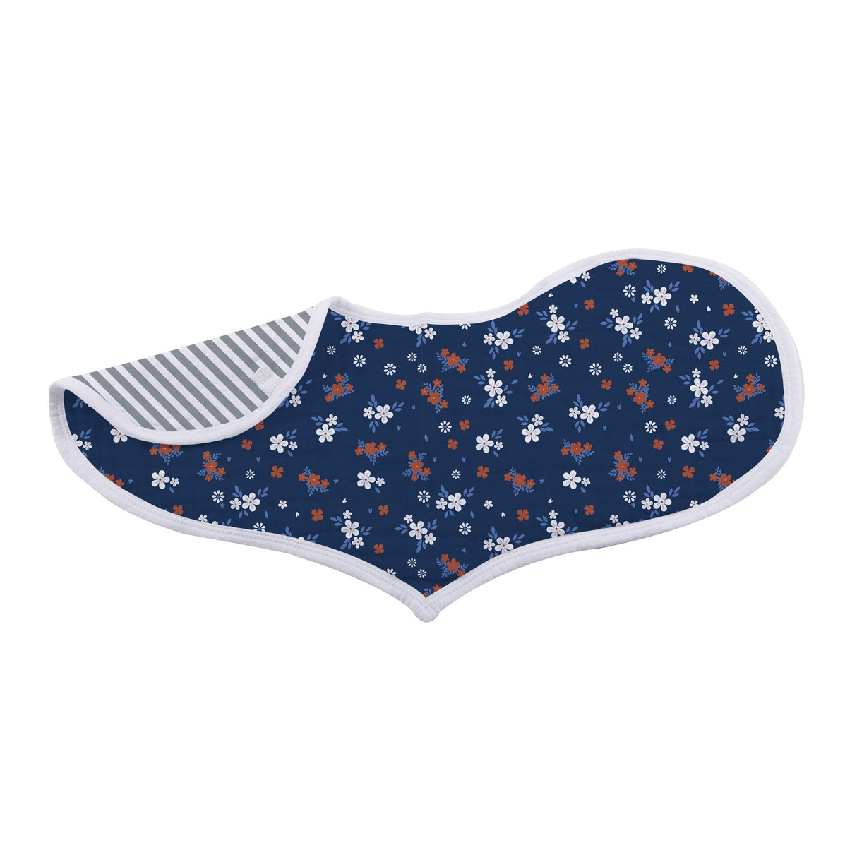 Blooms Floral Bamboo Heart Bib 2PK - HoneyBug