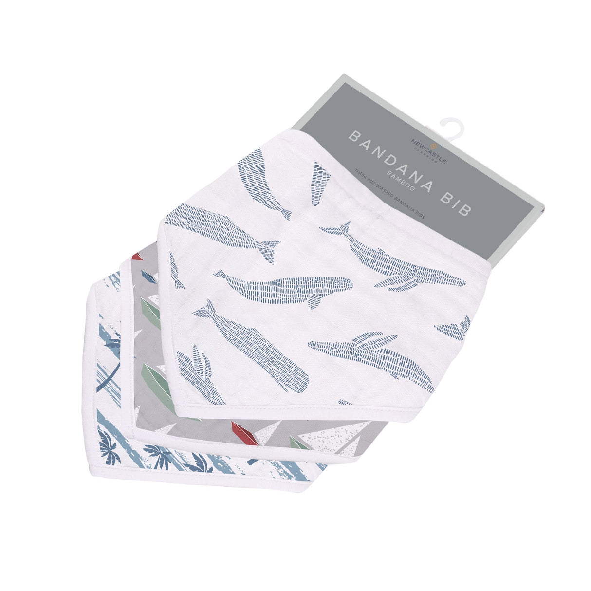 Ocean Tides Bamboo Bandana Bibs 3PK - HoneyBug