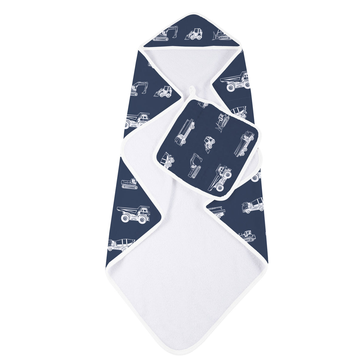 Things That Go Hooded Towel and Washcloth Set - HoneyBug