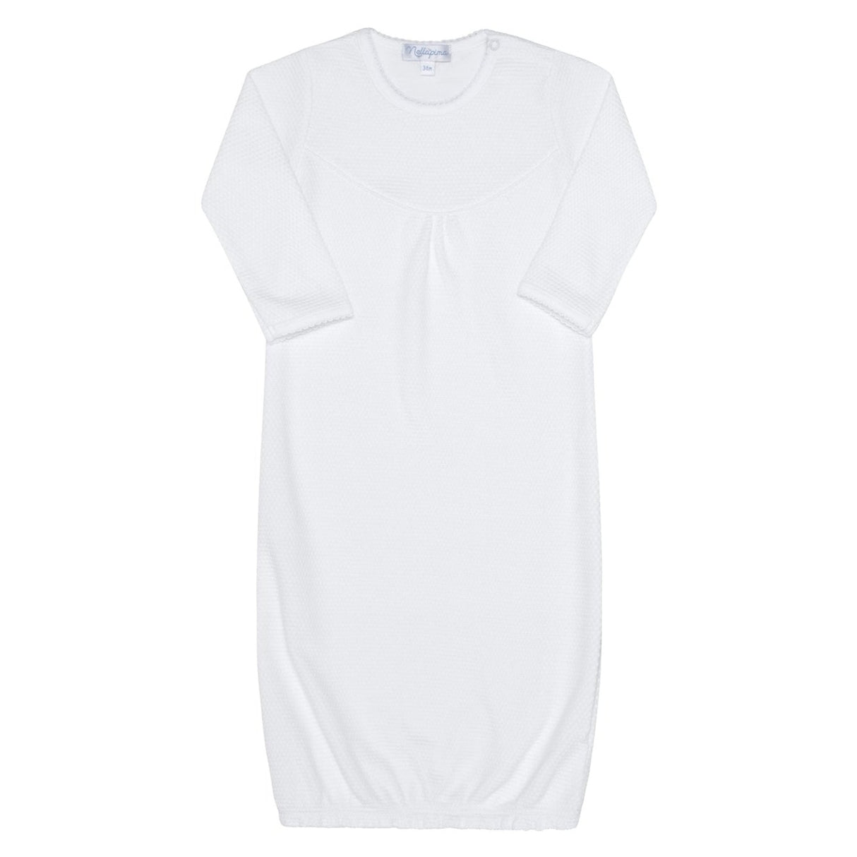 White Bubble Baby Gown - HoneyBug