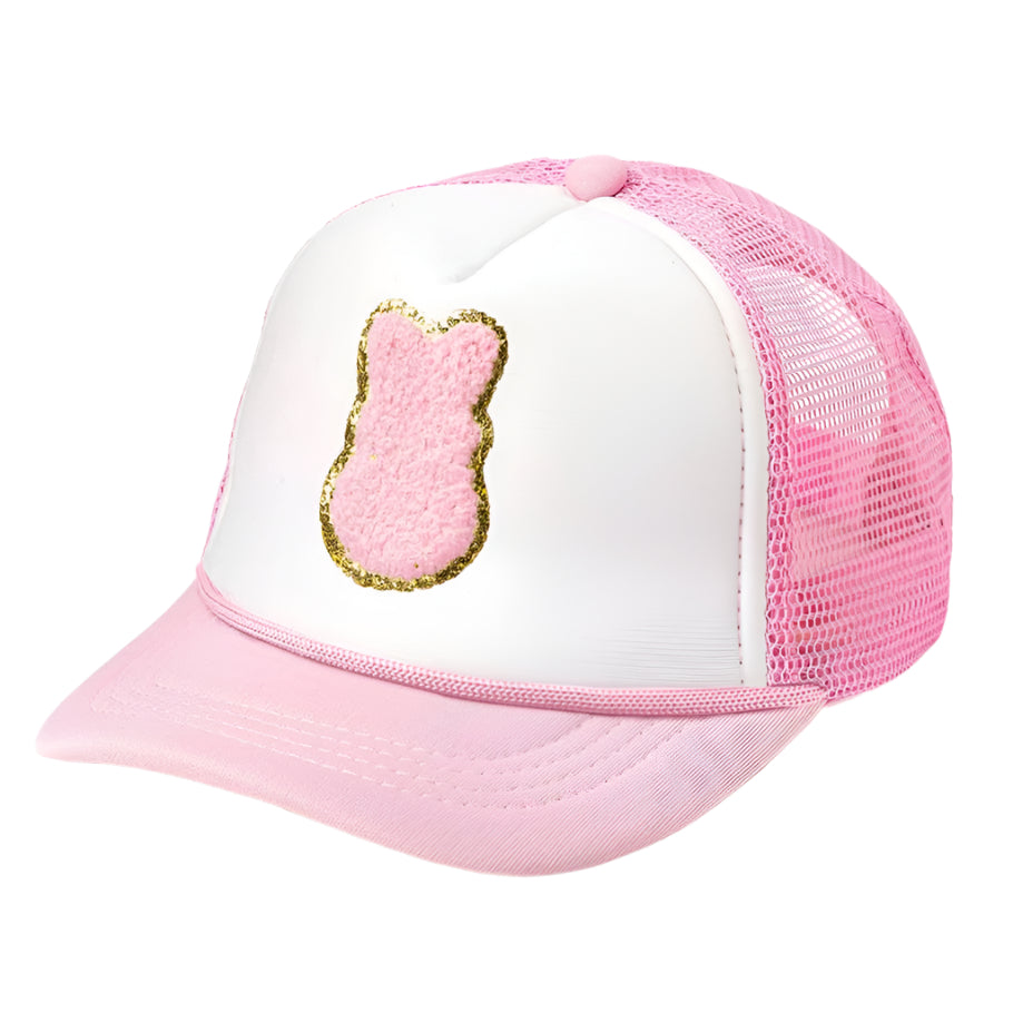 Pink Bunny Patch Hat - HoneyBug