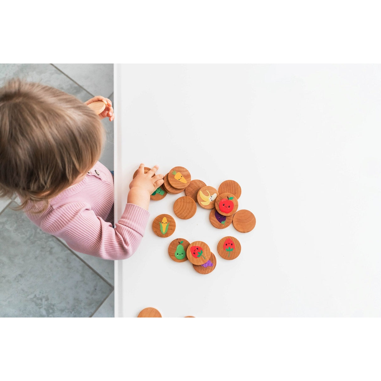 Happy Farmer's Market Matching Tiles - HoneyBug