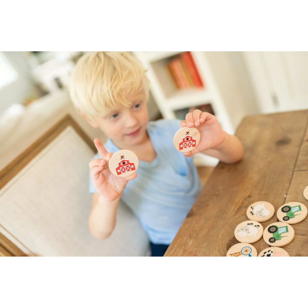 On The Farm Matching Tiles - HoneyBug