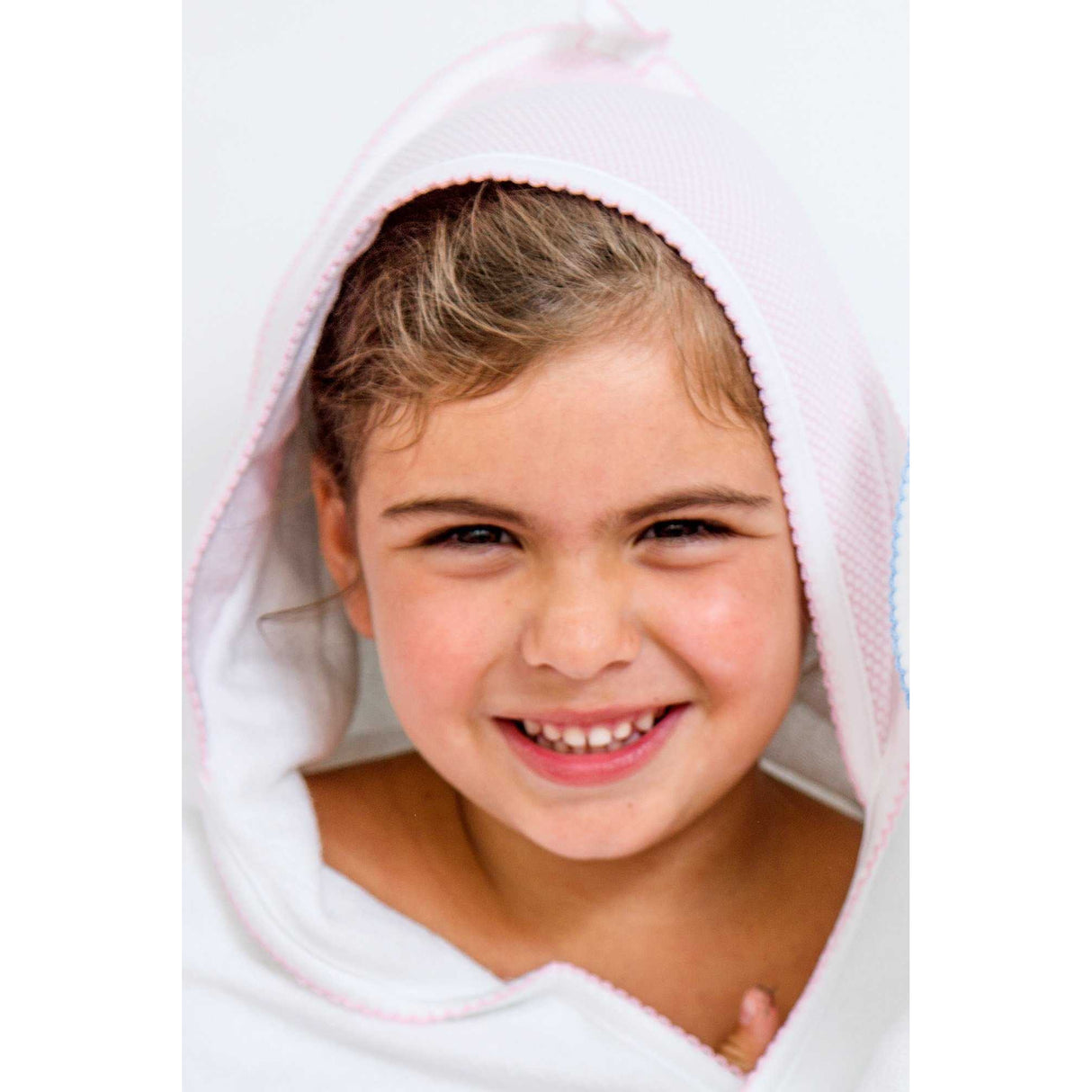 Bubble Hooded Towel - Pink - HoneyBug