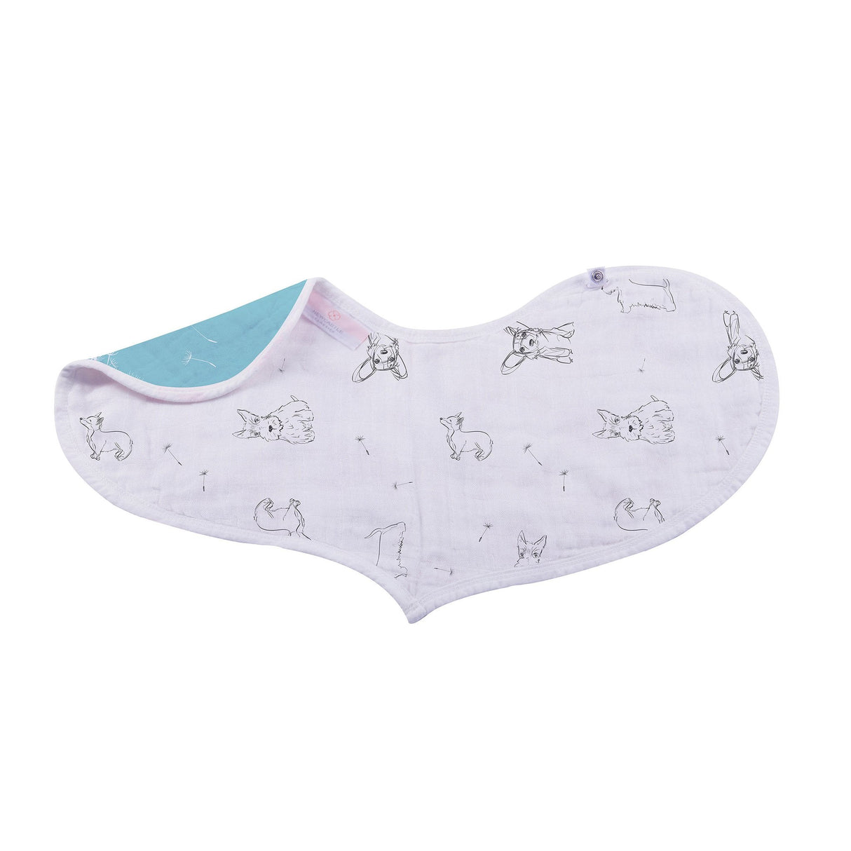 Dandelions Bamboo Heart Bib 2PK - HoneyBug