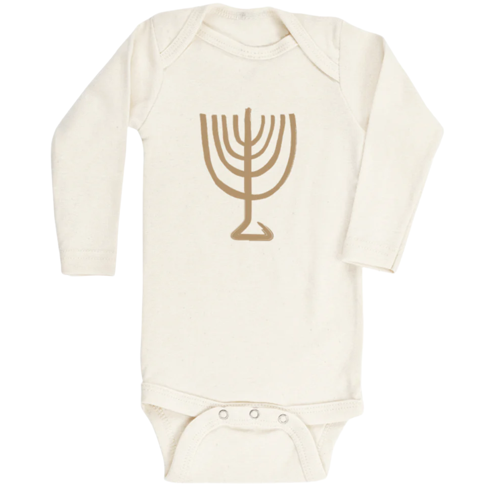 Menorah - Organic Bodysuit - HoneyBug