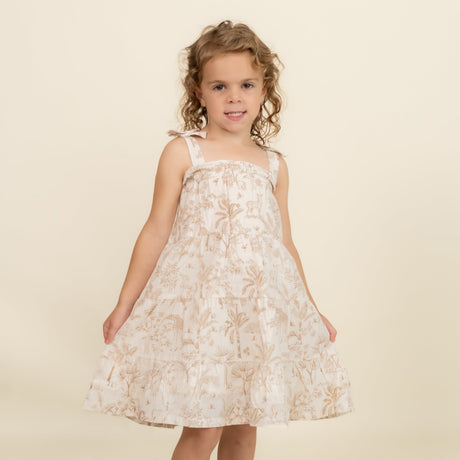 Organic Tiered Dress - Wild Tropics - HoneyBug 