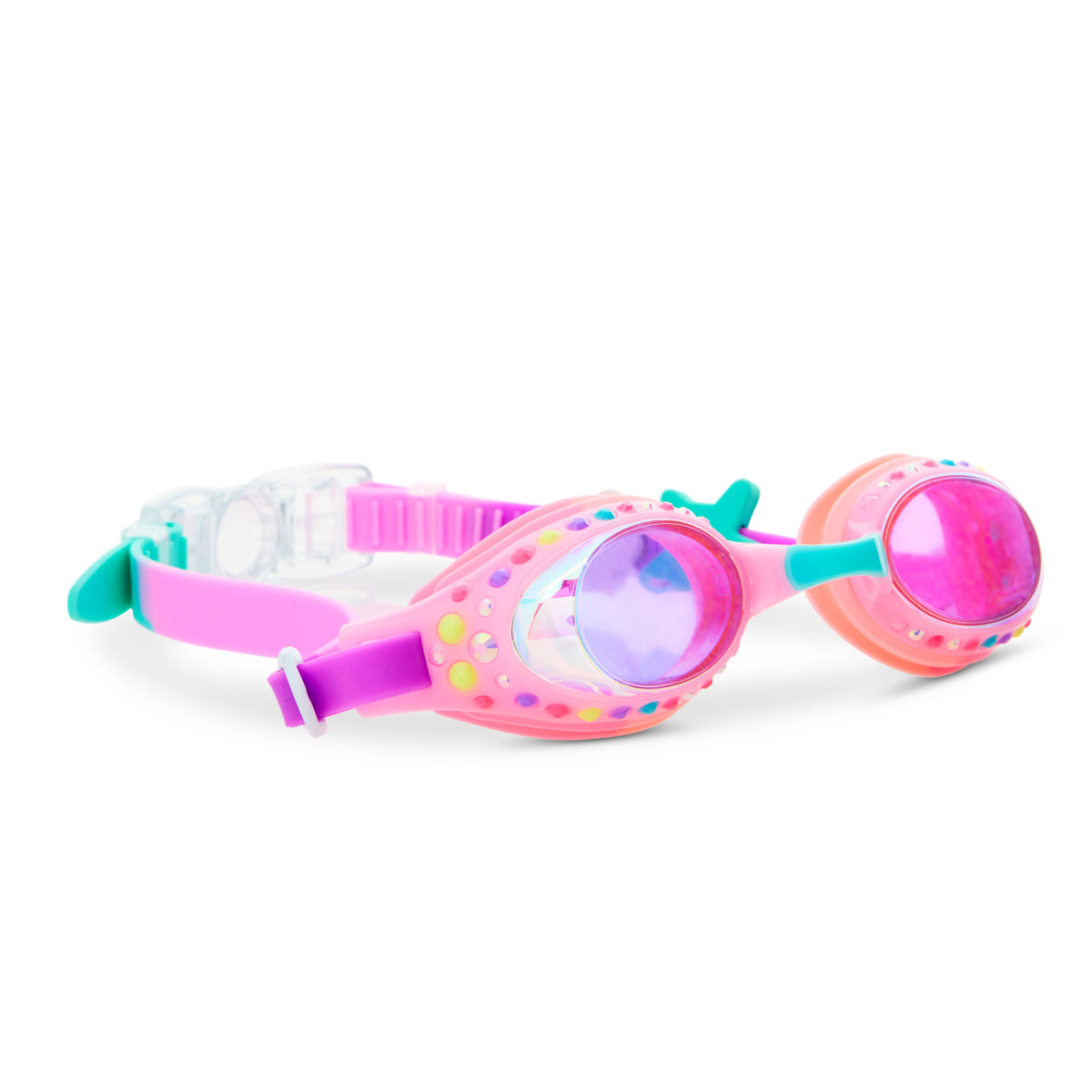 Pink Paradise Tropical Getaway Girl Kids' Swim Goggles - HoneyBug 