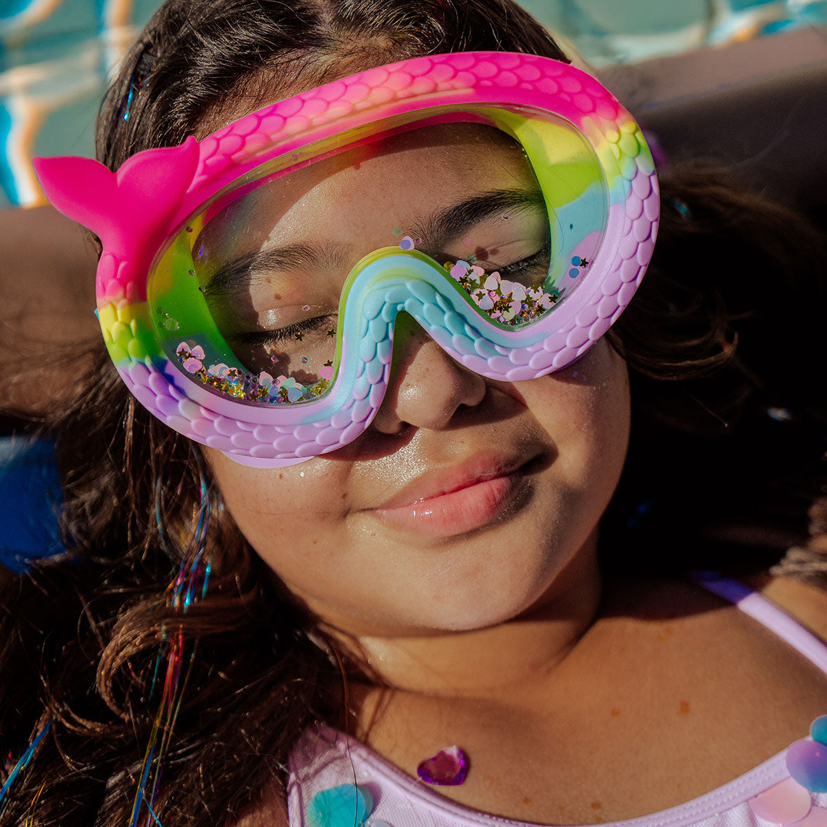 Splash N' Shimmer Cove Mermaid Kids' Swim Mask - HoneyBug 