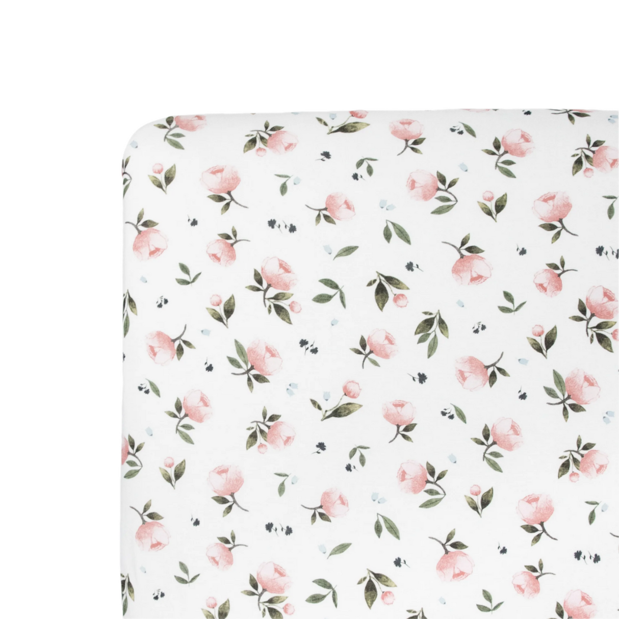 Stretch Knit Crib Sheet - Watercolor Rose - HoneyBug 