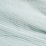 Organic Flutter Summer Dress - Green Stripes - HoneyBug 