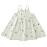 Organic Tie Back Strap Dress - Surf - HoneyBug 