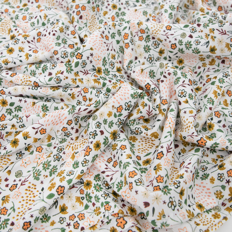 Stretch Knit Swaddle Blanket 2 Pack - Pressed Petals - HoneyBug 