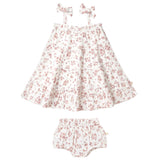 Organic Tiered Dress - Petit Floral - HoneyBug 
