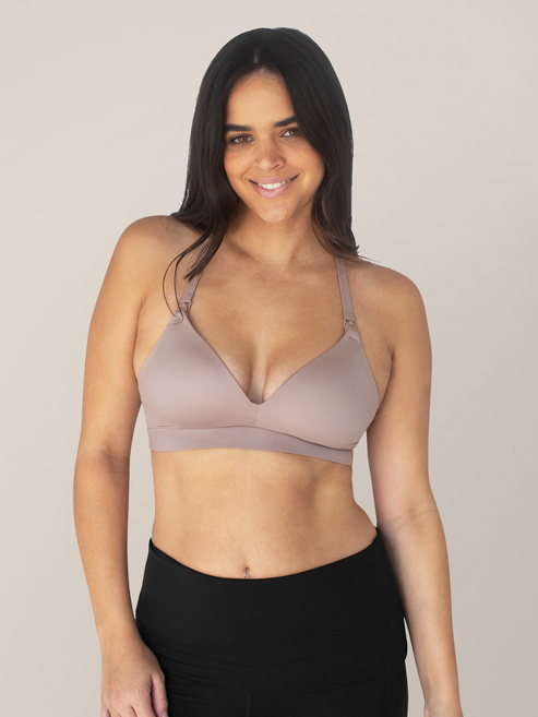 Minimalist Hands-Free Pumping &amp; Nursing Plunge Bra | Lilac Stone - HoneyBug 