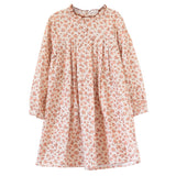 Girls Myrtle Pleated Dress | Pink Heather - HoneyBug 