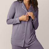 Clea Bamboo Long Sleeve Pajama Set | Granite - HoneyBug 
