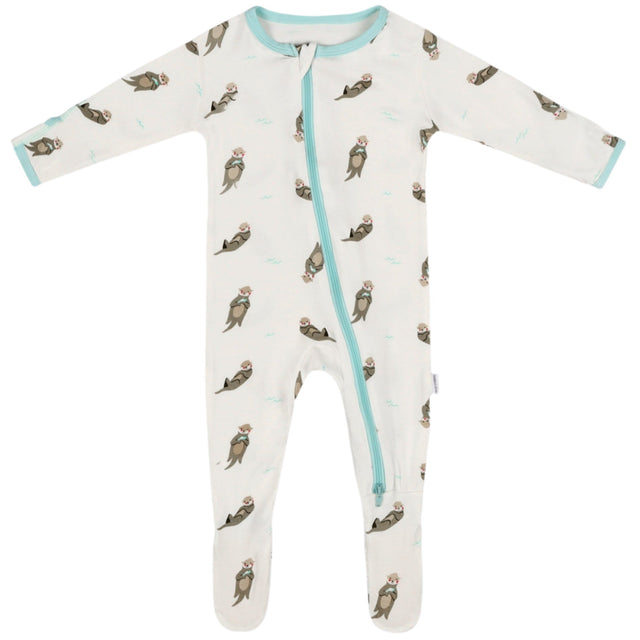 Otter Zippered Footie - HoneyBug 