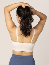 Sublime® Bamboo Hands-Free Pumping Lounge & Sleep Bra | Oatmeal Heather - HoneyBug 