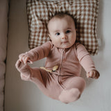 Zipper Pajama - Blush
