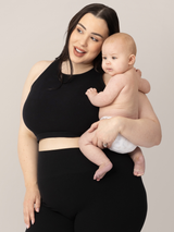 Sublime® Bamboo Maternity & Nursing Longline Bra Top | Black - HoneyBug 